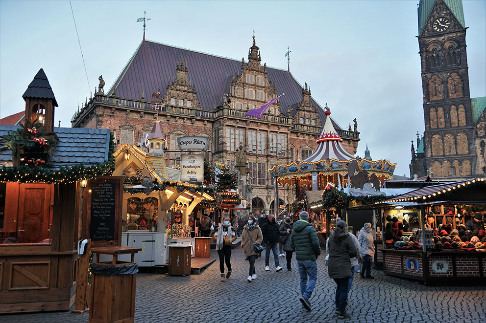 Weihnachtsmarkt auf dem Bremer Marktplatz